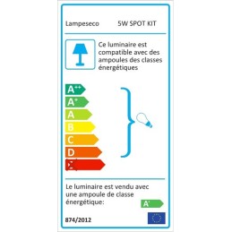 5X Spots LED Encastrables Alu Brossé Etanche IP44 Pour Salle de Bain
